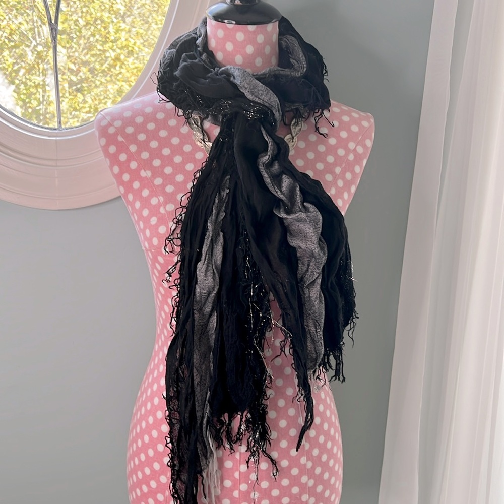 Fringed Sparkly Scarf